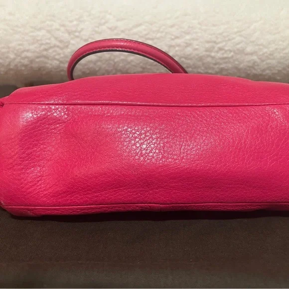 Coach Madison Pink Leather & Gold Crossbody strap & Colorful Tassel & Chain) - Picture 6 of 12